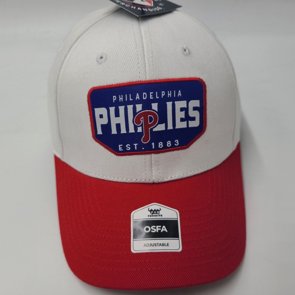 Philadelphia Phillies Hat Snapback Fan Favorite White Red MLB Baseball Logo Men
